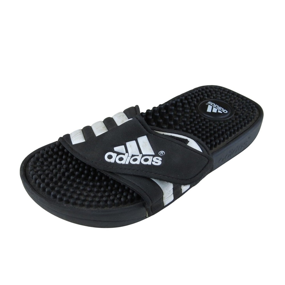 adidas Shoes Sz 2 Slide Boys Youth Black Synthetic Hook & Loop Medium